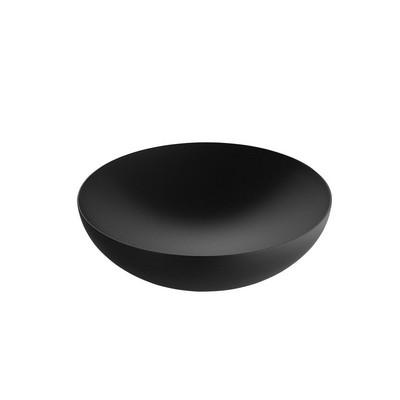 double double-walled bowl in colored steel and resin, black